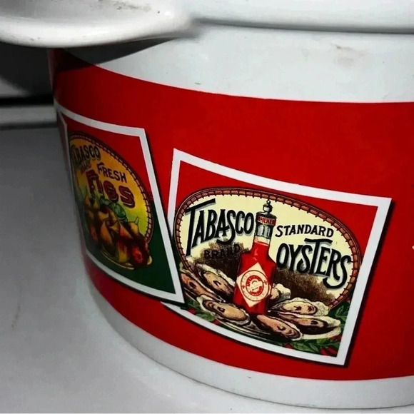 Vintage McIlhenny Tabasco Hot Sauce Soup/Chili Tureen Crock Pot W/ Lid 2-1/2 Qt - Picture 3 of 6